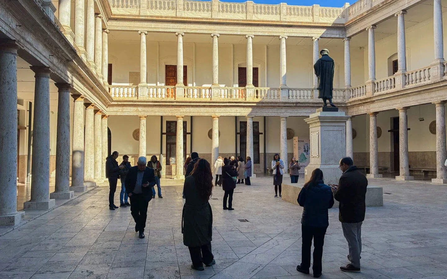 The courtyard at La Nau in Valencia during the ChemiNova heritage project.